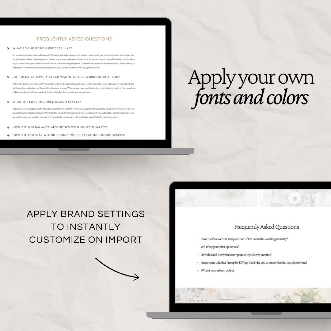 Accordion Drop Down Menu for Showit Websites