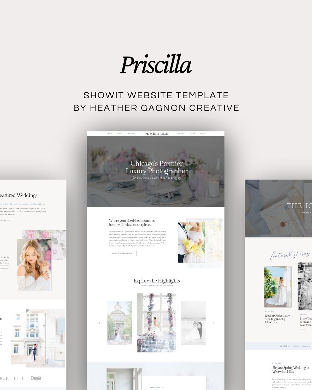 Priscilla Website Template for Showit